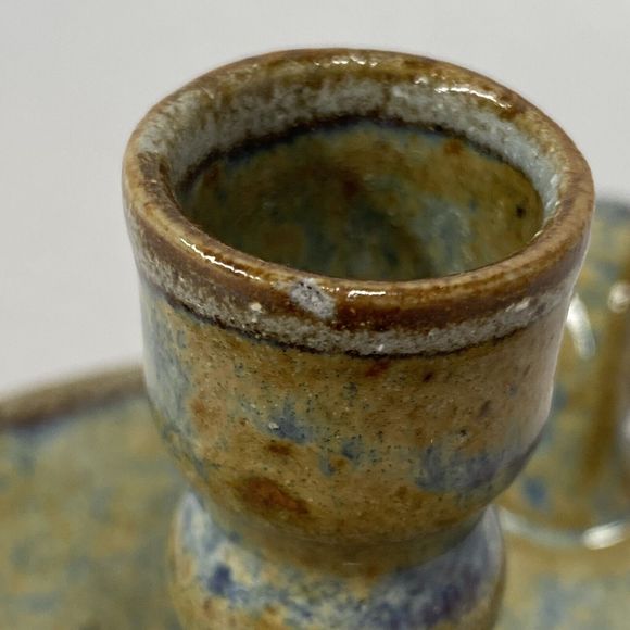 Mexico Pottery Chamber Candle Holder Signed NETZI Hand Crafted Home Decor - Read - Picture 5 of 10